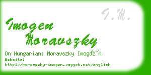 imogen moravszky business card